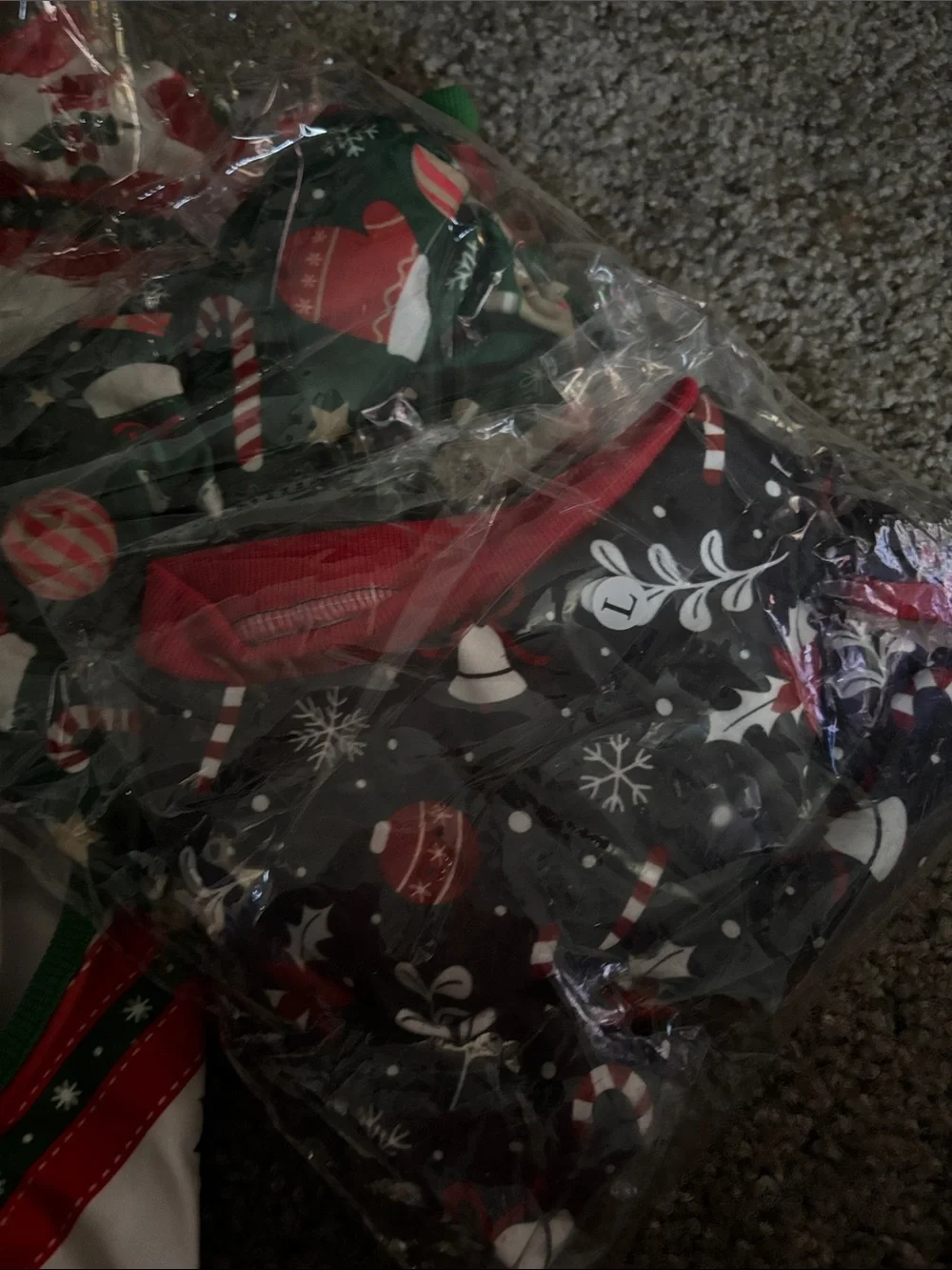 Dog 4 pack pajama Festive Christmas Holiday Pet Pajamas - Red, Green, White